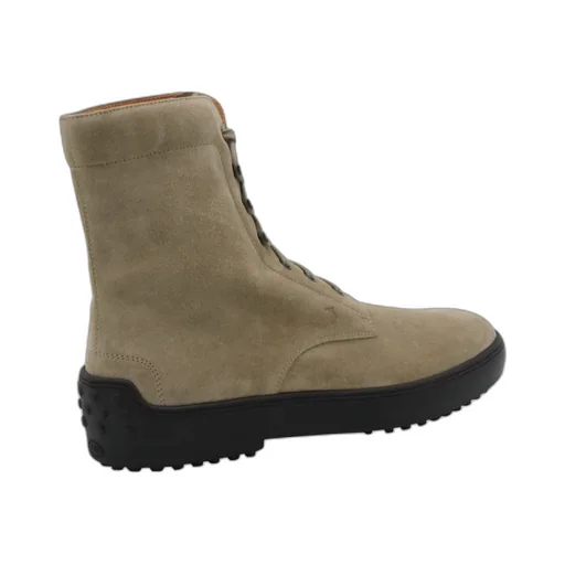 Suede Combat Boots
