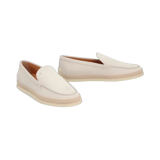 Leather Rope-Trimmed-Sole Loafers