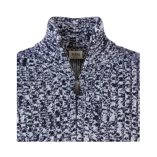 Half-Zip Textured Wool Sweater