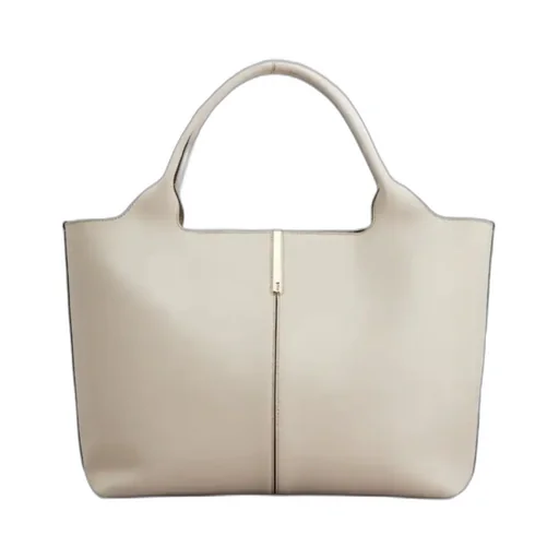 Medium-Small Leather Tote Bag