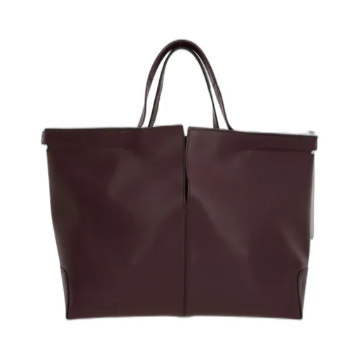 Slit-Detailed Top Handle Bag