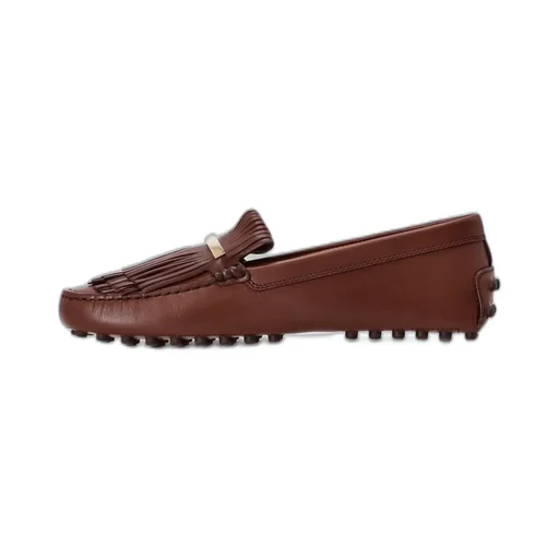 Fringe-Detail Leather Loafers
