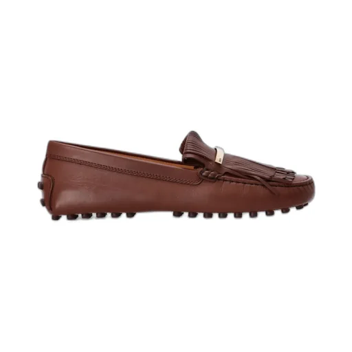 Fringe-Detail Leather Loafers