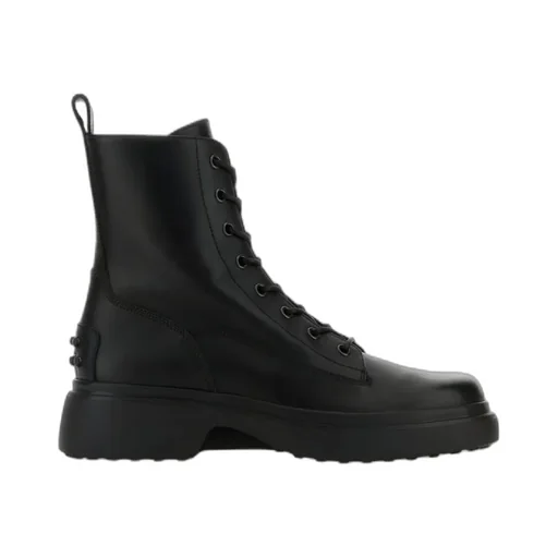 Round-Toe Lace-Up Boots