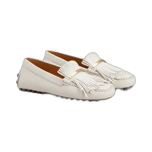 Fringed Leather Loafers
