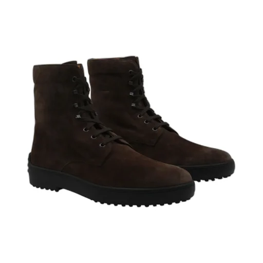 Suede Combat Boots