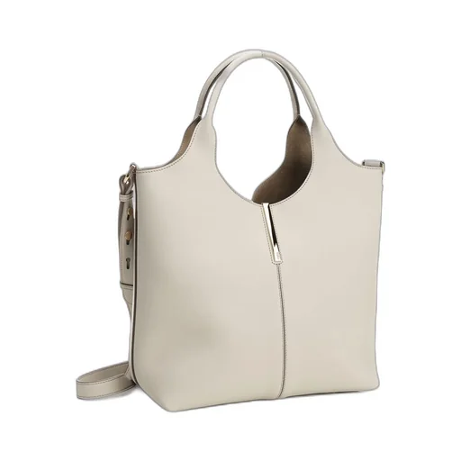 Top-Handle Leather Tote Bag