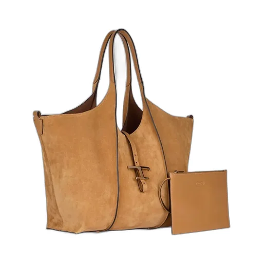 T-Timeless Suede Shoulder Bag