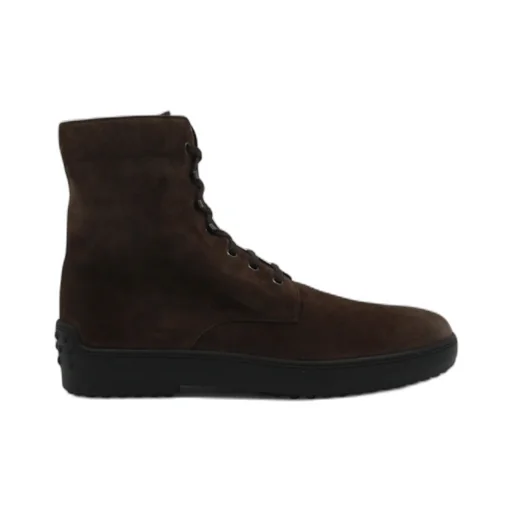 Suede Combat Boots