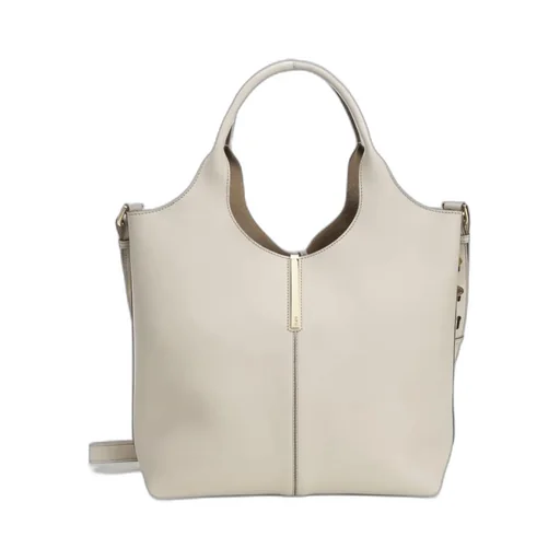 Top-Handle Leather Tote Bag