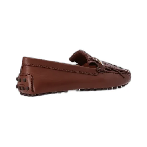 Fringe-Detail Leather Loafers