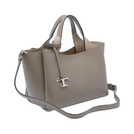 T-Logo Leather Tote Bag