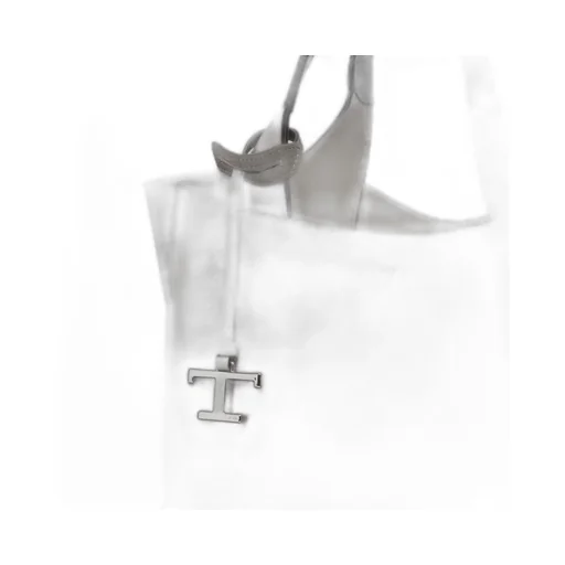 T-Logo Leather Tote Bag