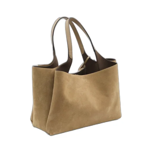 Suede Leather Shopping Bag