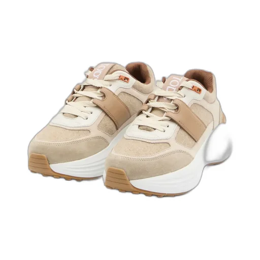 Round-Toe Lace-Up Sneakers