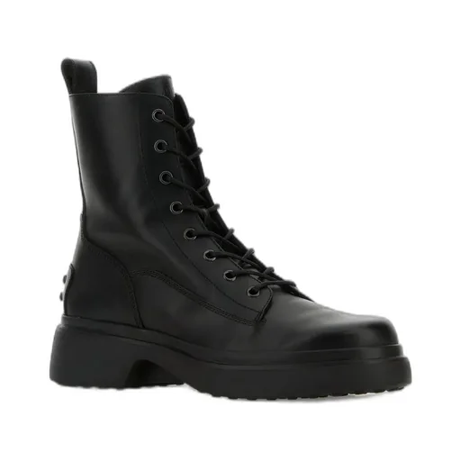 Round-Toe Lace-Up Boots