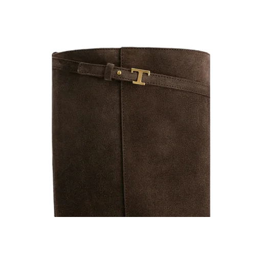 T Plaque Knee-High Boots