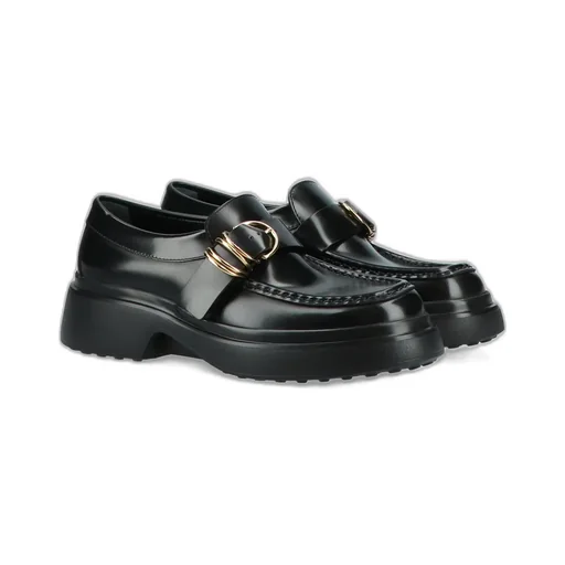 Rings Buckle Slip-On Loafers