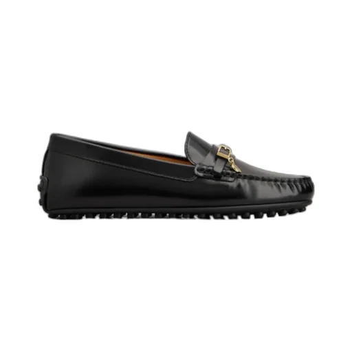 Logo Plaque Buckle Loafers