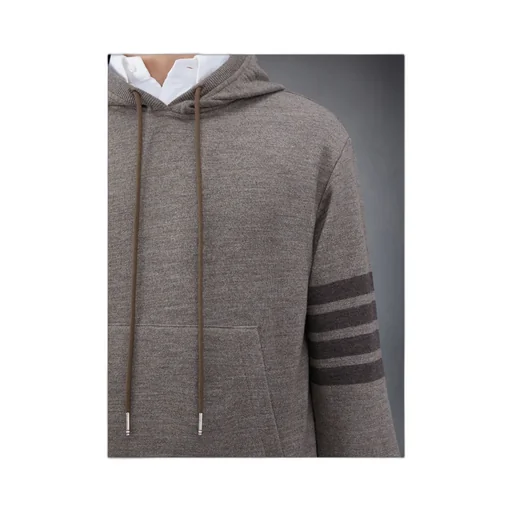 Stripe-Detailed Drawstring Hoodie