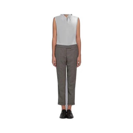 Sleeveless Grosgrain Poplin Shirt