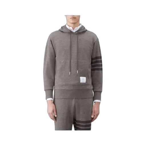 Stripe-Detailed Drawstring Hoodie