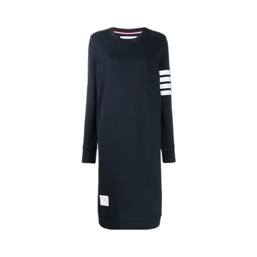 4-Bar Long-Sleeved Sweatshirt Dress