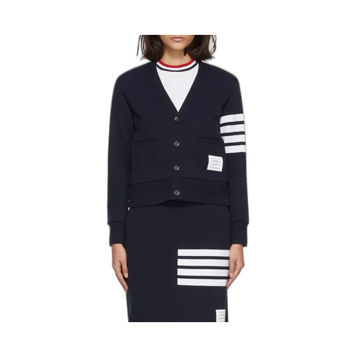 Logo Patch 4-Stripe Sleeved Cardigan