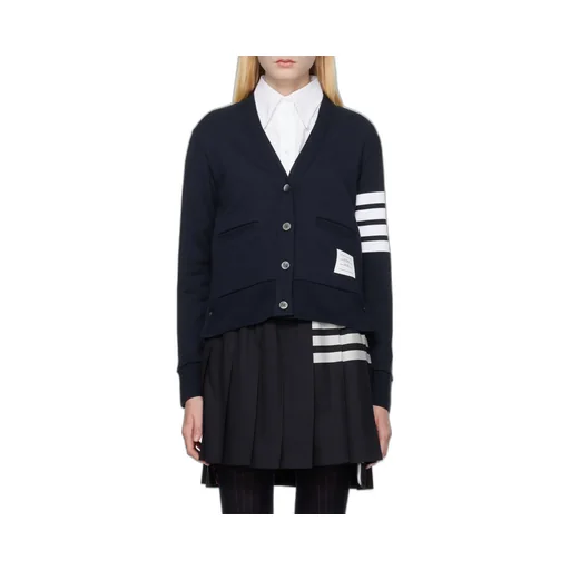 Logo Patch 4-Stripe Sleeved Cardigan