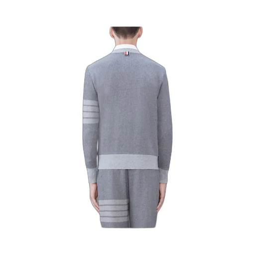 4-Bar Ribbed Long-Sleeved Sweatshirt