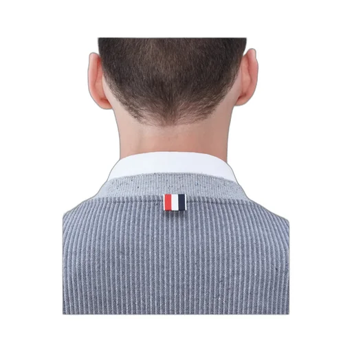 4-Bar Ribbed Long-Sleeved Sweatshirt