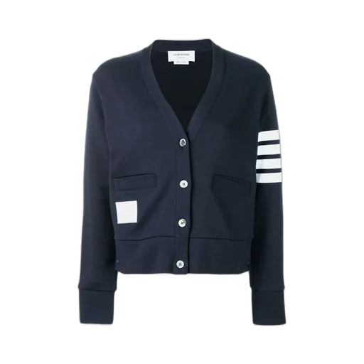 Logo Patch 4-Stripe Sleeved Cardigan