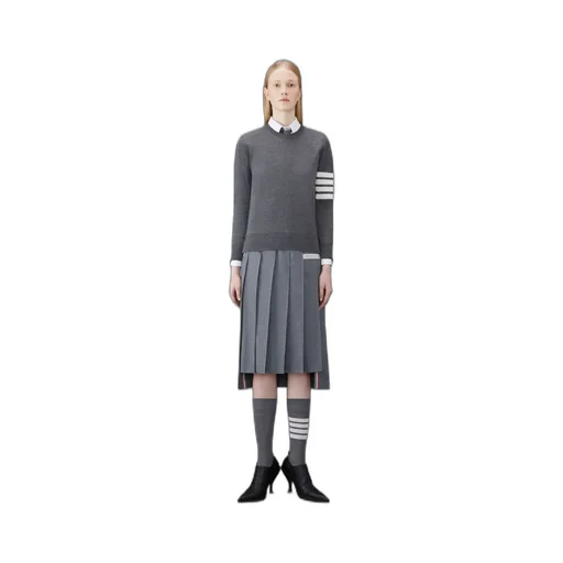 4-Bar Ribbed Crewneck Jumper