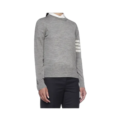 4-Bar Ribbed Crewneck Sweater