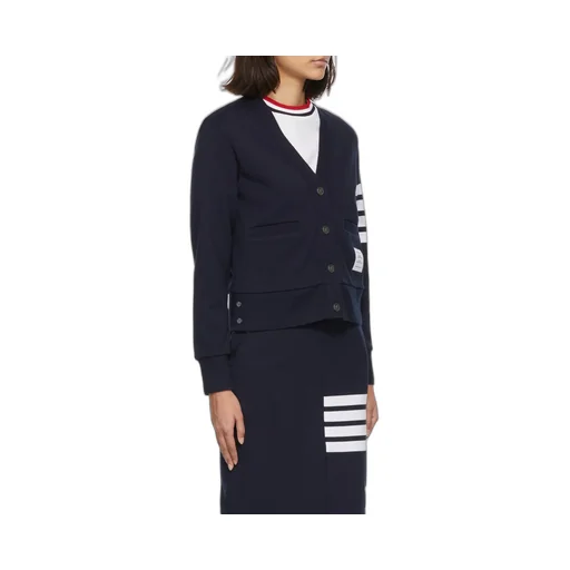 Logo Patch 4-Stripe Sleeved Cardigan