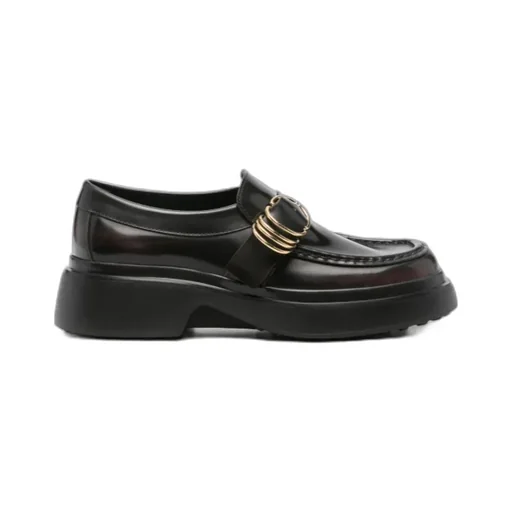 Buckle-Detail Platform Loafers