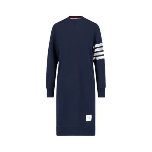 4-Bar Long-Sleeved Sweatshirt Dress