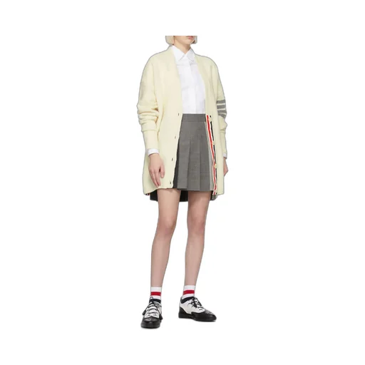 Rwb Striped Pleated Mini Skirt
