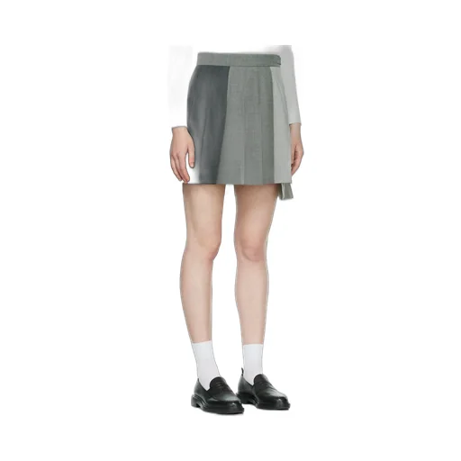 Rwb Striped Pleated Mini Skirt