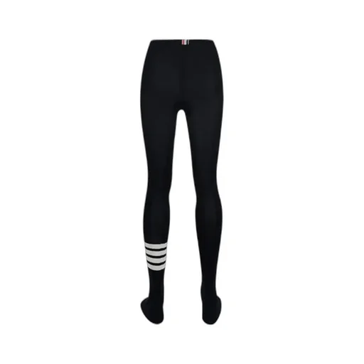 4 Bar Striped Ribbed Tights