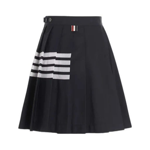 4-Bar Stripe Pleated Skirt