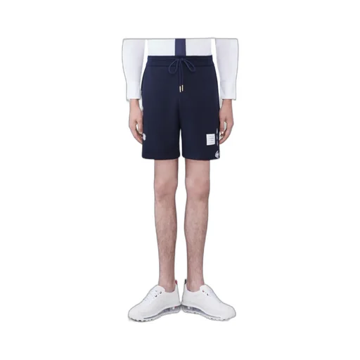 Embroidered Drawstring Track Shorts