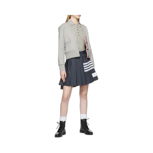 4-Bar Stripe Pleated Skirt