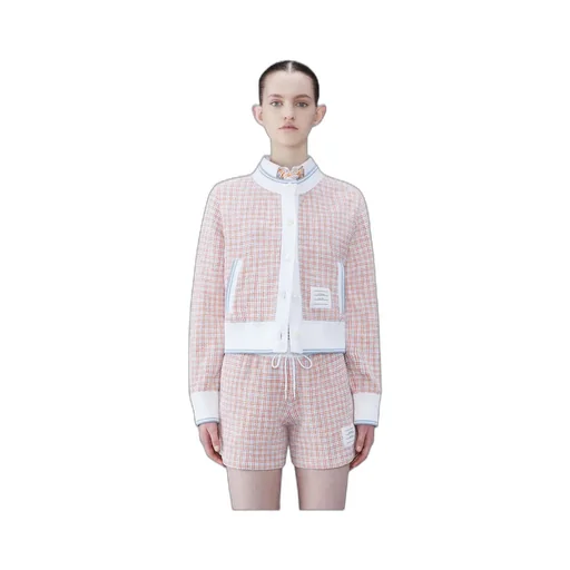 Checked Tweed Cardigan