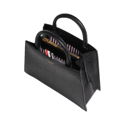 Logo Printed Top Handle Bag