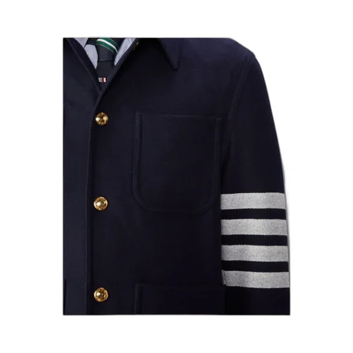 Stripe Detailed Buttoned Jacket