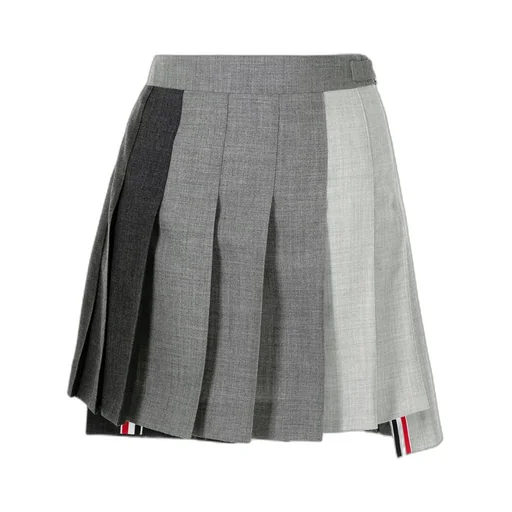 Rwb Striped Pleated Mini Skirt