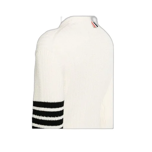 4-Bar Stripes Crewneck Cable-Knitted Jumper