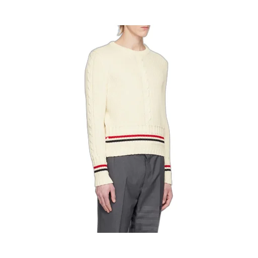 Rwb-Stripe Cable Knit Jumper