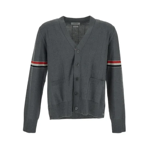 Stripped Buttoned Cardigan